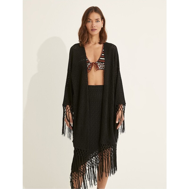 Koton Melis Ağazat X Cotton - Tassel Detail Kimono