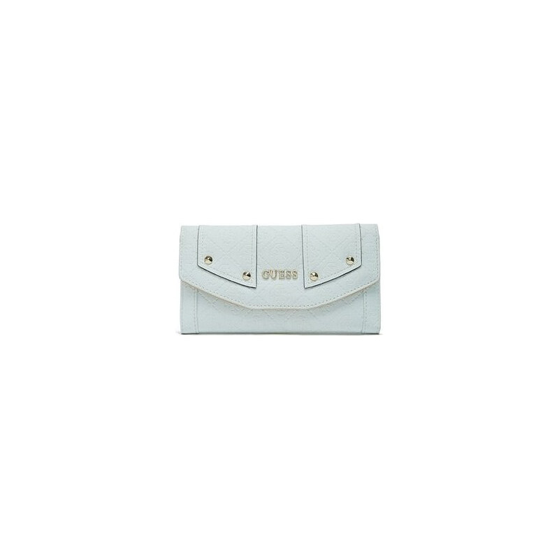 Guess Elegantní peněženka Rikki Quattro G Slim Clutch bílá
