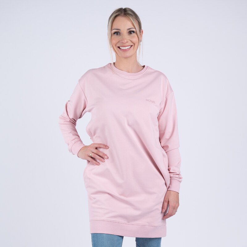 Moniel kojící mikina dlouhá Basic Powder Pink 82117314