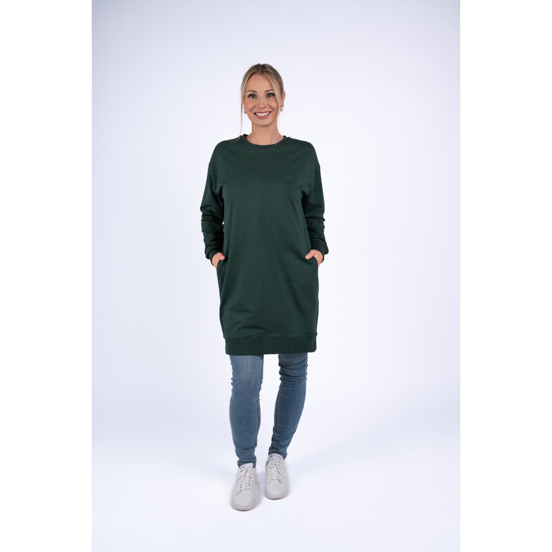 Moniel kojící tepláková souprava s dlouhou mikinou vel. M Basic Dark Green