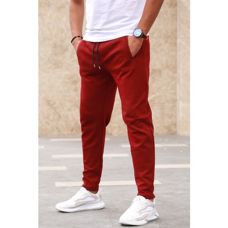 Madmext Basic Claret Red Tracksuit 2935