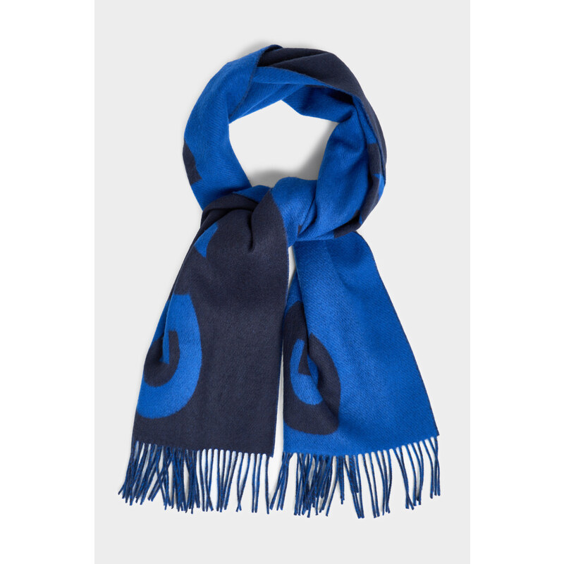 ŠÁLA GANT GRAPHIC JACQUARD WOVEN SCARF modrá None