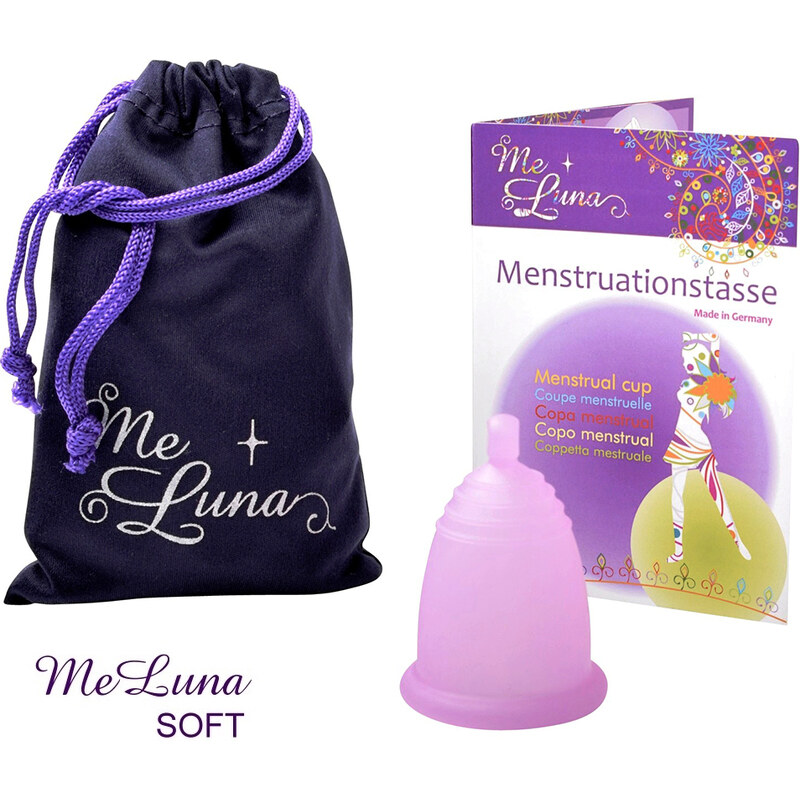 Menstruační kalíšek Me Luna Soft M s kuličkou růžová (MELU002)