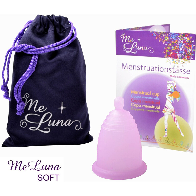 Menstruační kalíšek Me Luna Soft L s kuličkou růžová (MELU003)