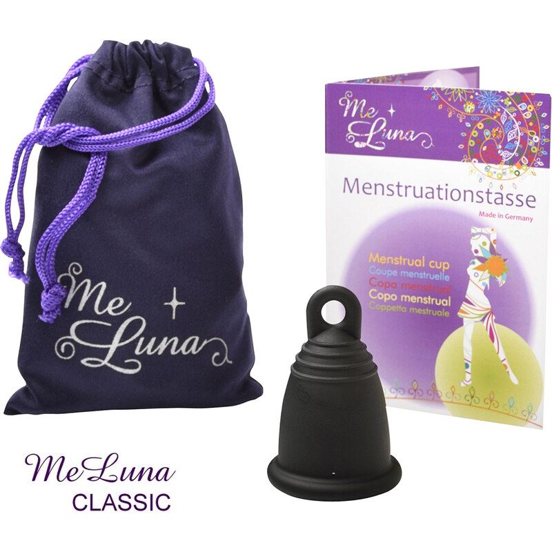 Menstruační kalíšek Me Luna Classic S s očkem černá (MELU015)