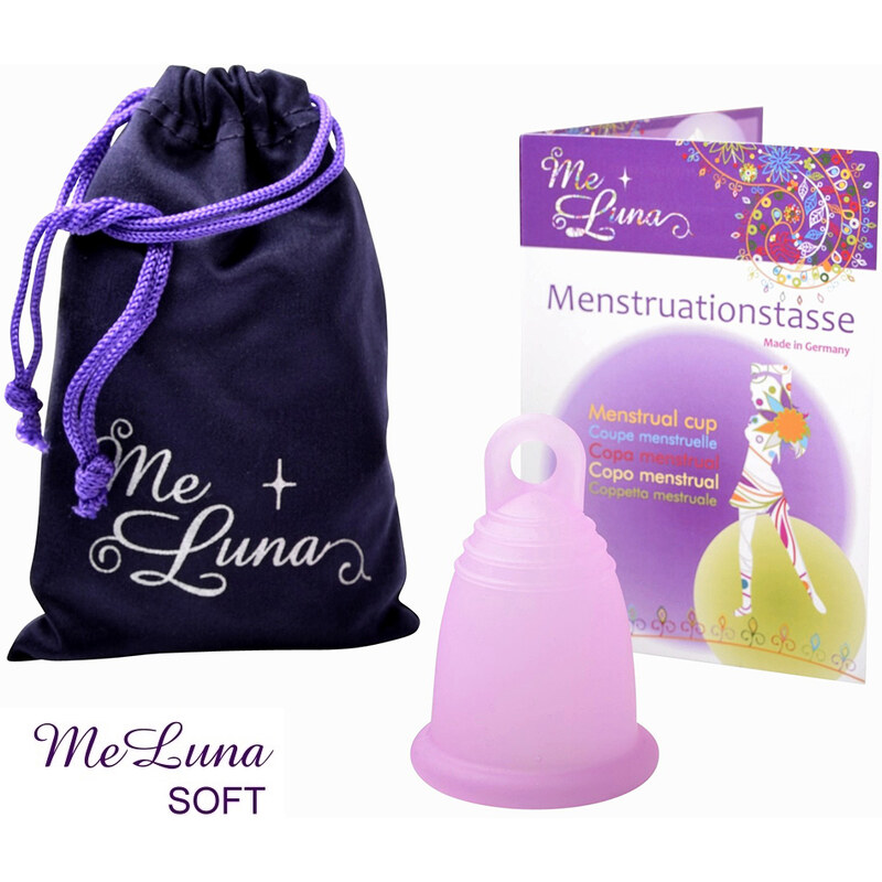 Menstruační kalíšek Me Luna Soft L s očkem růžová (MELU010)