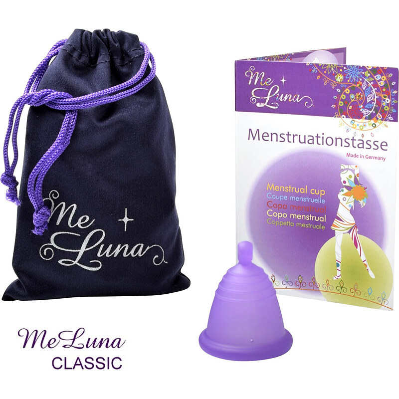 Menstruační kalíšek Me Luna Classic S Shorty s kuličkou fialová (MELU089)