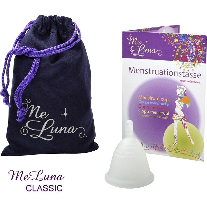 Menstruační kalíšek Me Luna Classic S Shorty se stopkou čirá (MELU101)