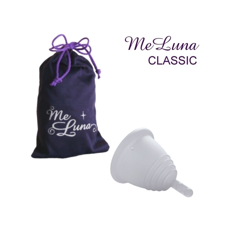 Menstruační kalíšek Me Luna Classic S Shorty se stopkou čirá (MELU101)