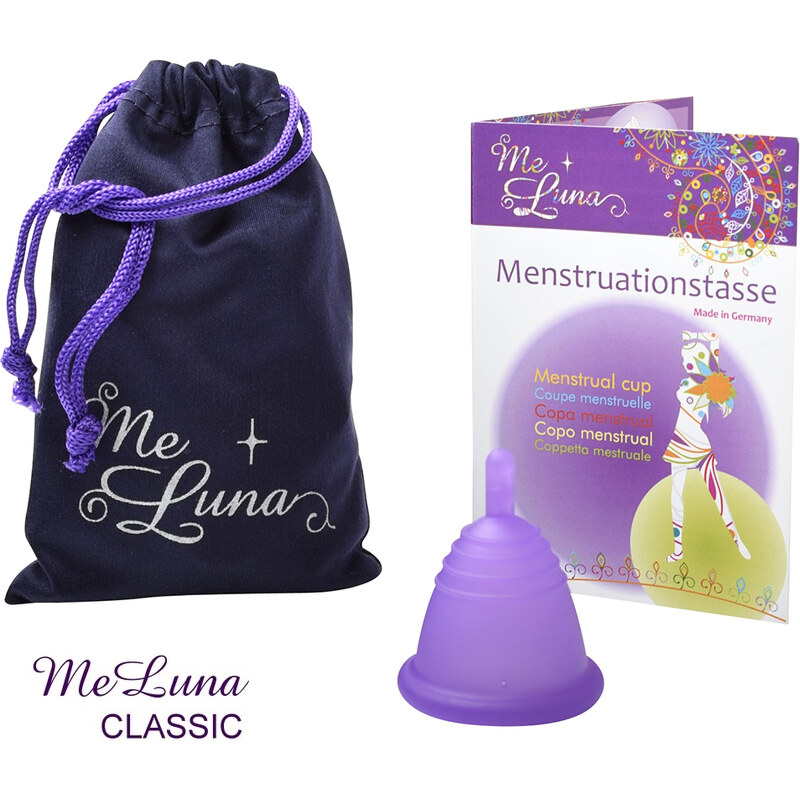 Menstruační kalíšek Me Luna Classic M Shorty se stopkou fialová (MELU118)