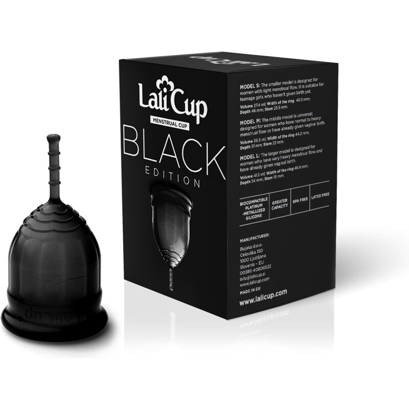 Menstruační kalíšek LaliCup S Black (Lali07)