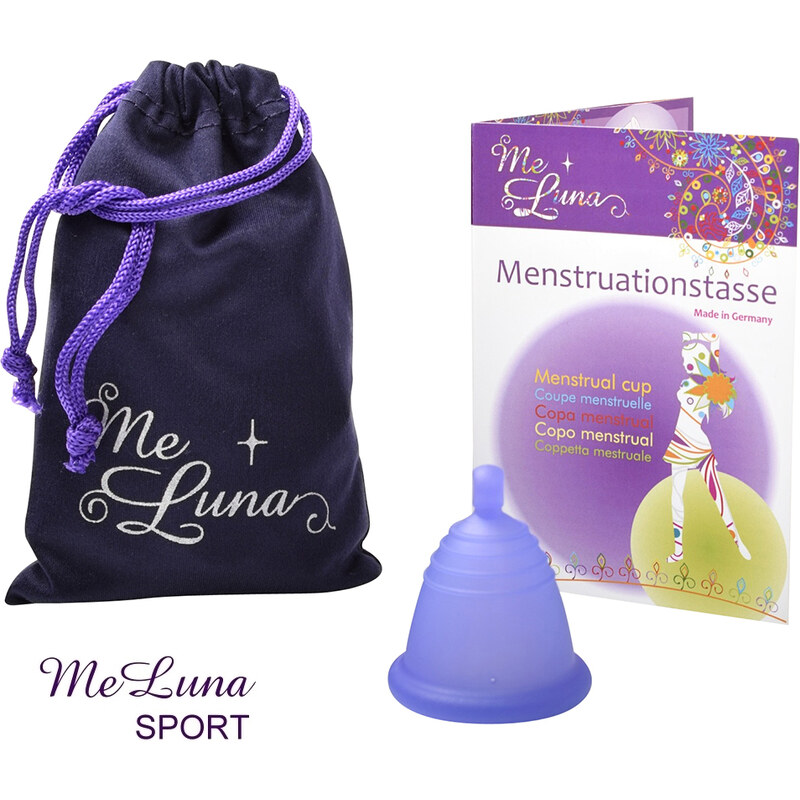 Menstruační kalíšek Me Luna Sport M Shorty s kuličkou violet (MELU114)