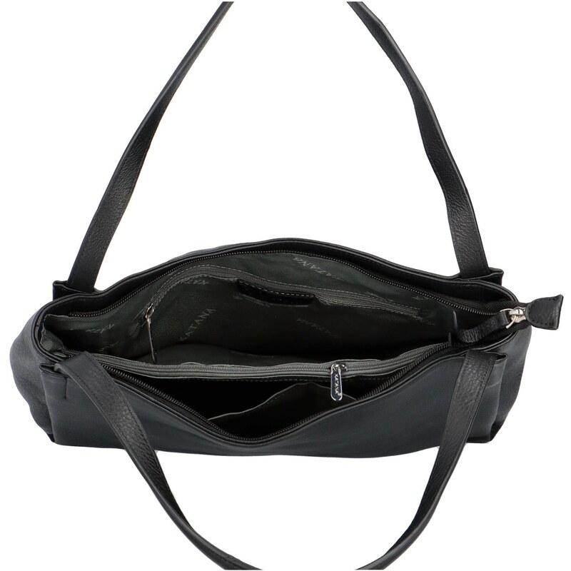 Luxusní dámská kožená kabelka Katana Anna, černá