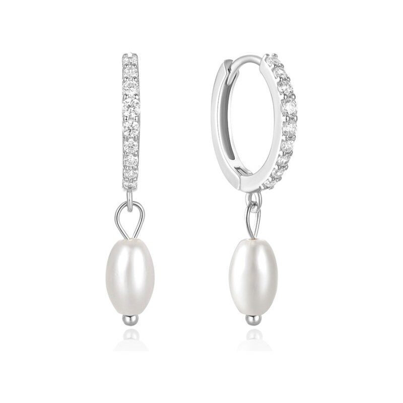 GRACE Silver Jewellery Stříbrné náušnice s perlou Enya, stříbro 925 84719982