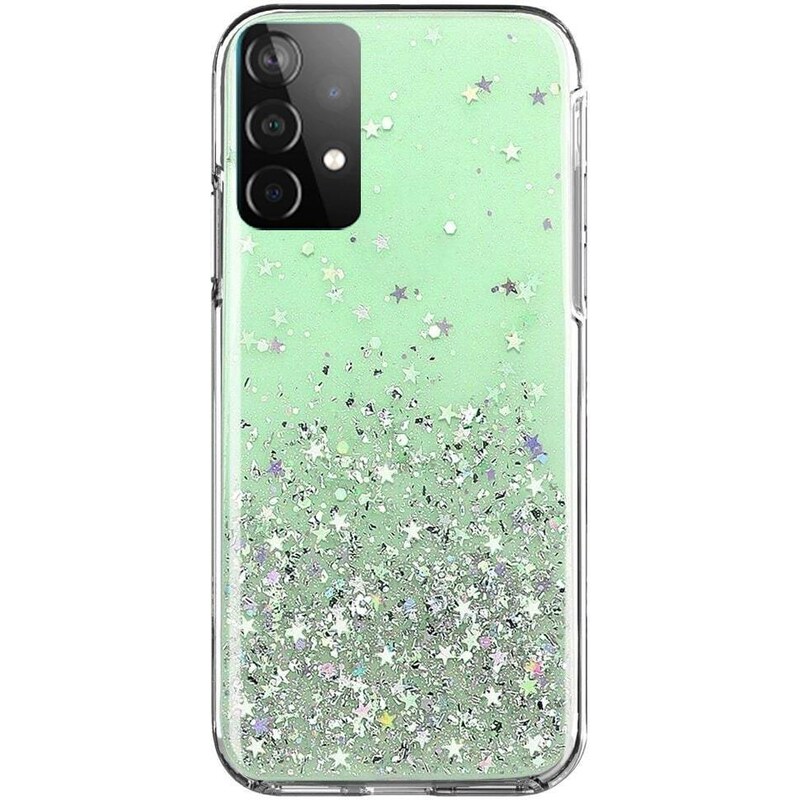 WOZINSKY Wozinsky Star Glitter silikonové pouzdro pro Samsung Galaxy A32 5G zelená