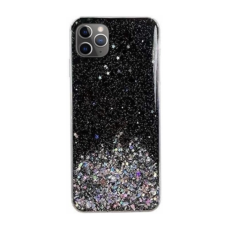 WOZINSKY Wozinsky Star Glitter silikonové pouzdro pro Apple iPhone 13 pro Apple iPhone 13 Pro Max černá
