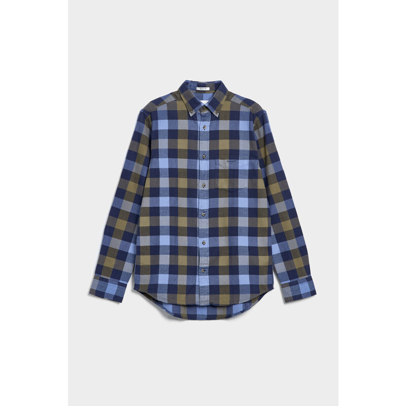 KOŠILE GANT REG HERRINGBONE FLANNEL CHK SHIRT modrá S