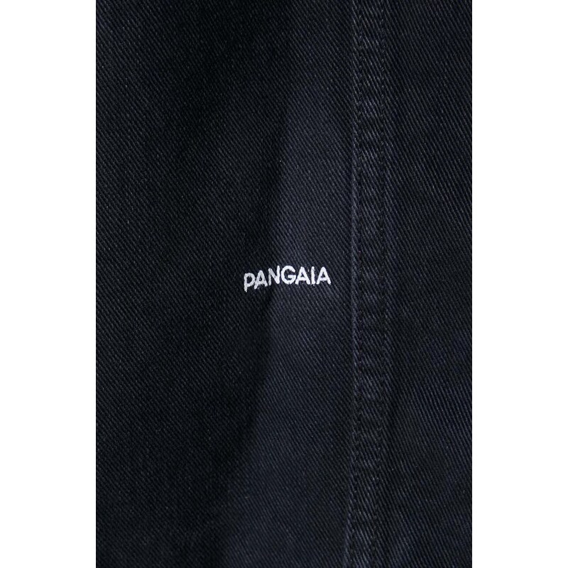 Džínová bunda Pangaia černá barva, přechodná