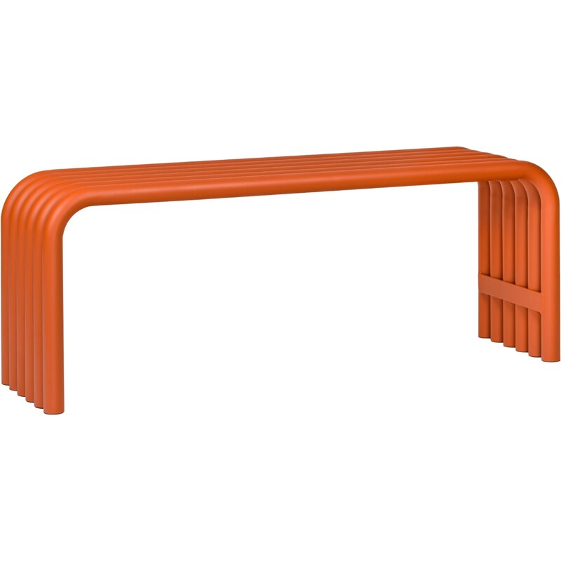 noo.ma Oranžová kovová lavice Nokk 114 cm