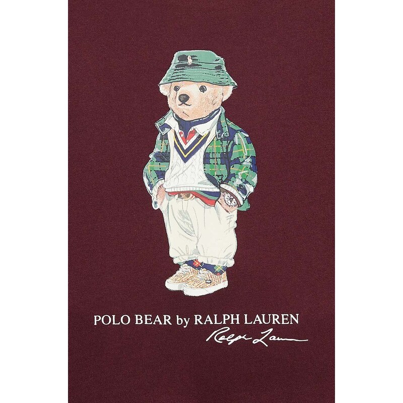 Kojenecká tepláková souprava Polo Ralph Lauren vínová barva