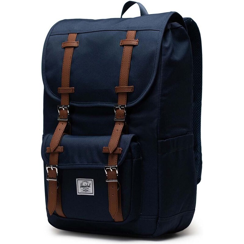 Batoh Herschel 11391-00007-OS Little America Mid Backpack tmavomodrá barva, velký, hladký