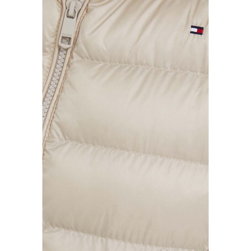 Bunda Tommy Hilfiger dámská, béžová barva, přechodná