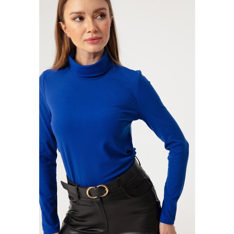 Lafaba Women's Saks Turtleneck Knitted Blouse