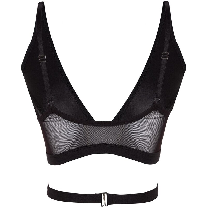 Trendyol Black Polyamide Capless Bralette Bra