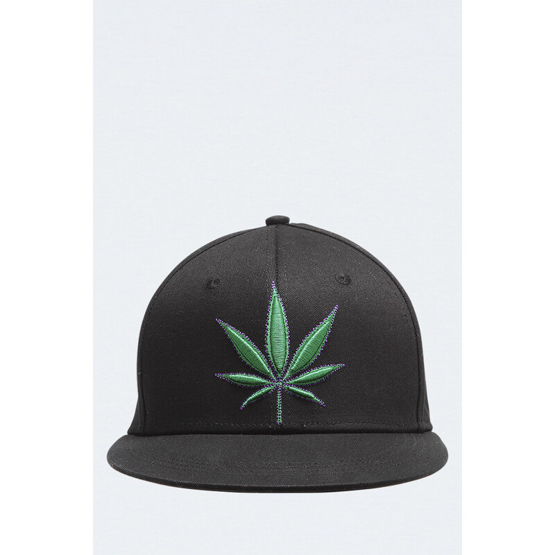 Tally Weijl Black "Hash" Embroidered Snap Back Hat