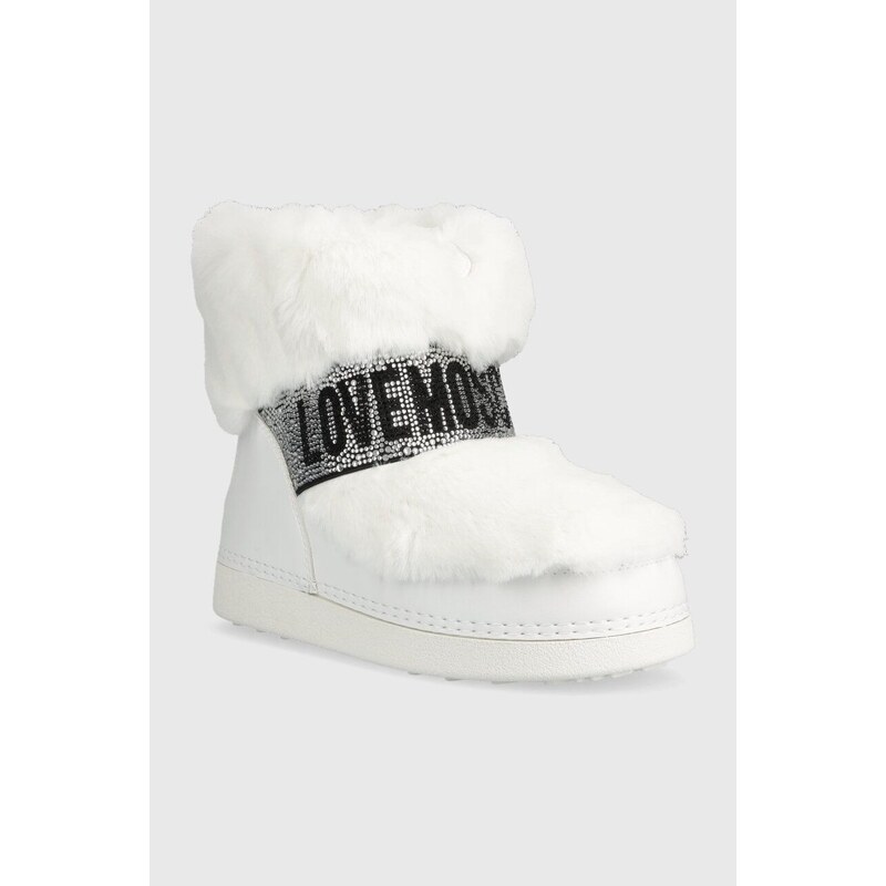 Sněhule Love Moschino SKIBOOT20 bílá barva, JA24202G0HJW0100