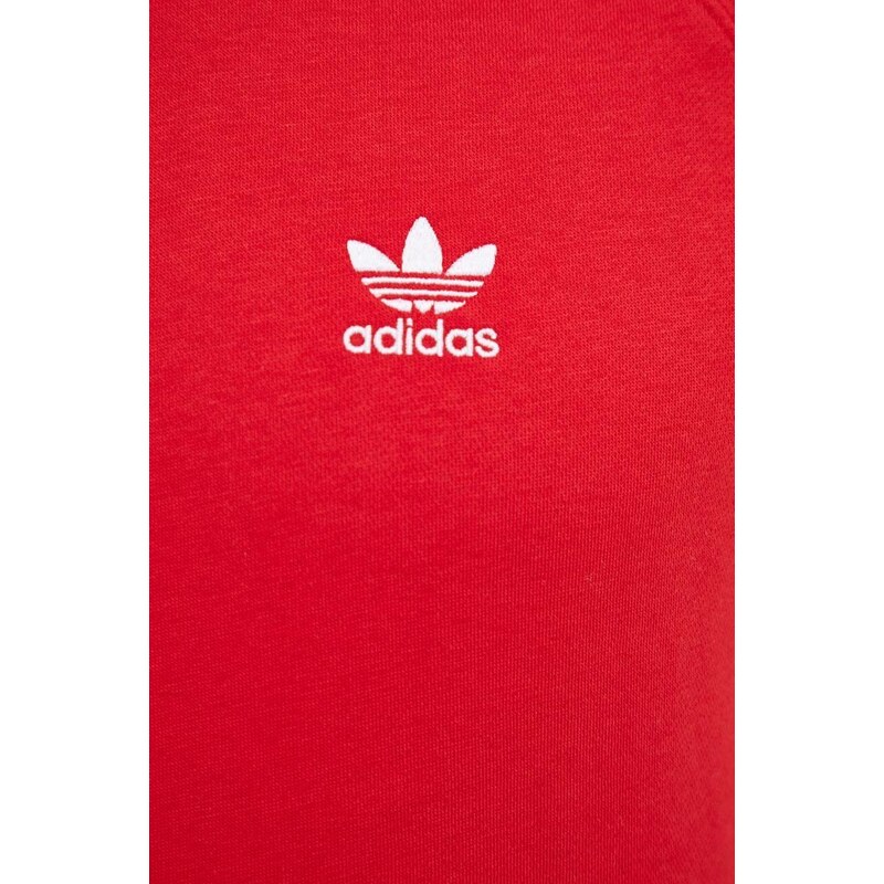 Mikina adidas Originals pánská, červená barva, s aplikací