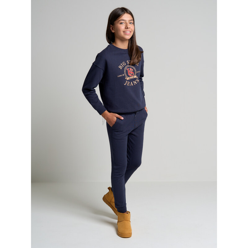 Big Star Kids's Trousers 190044-403 Navy Blue