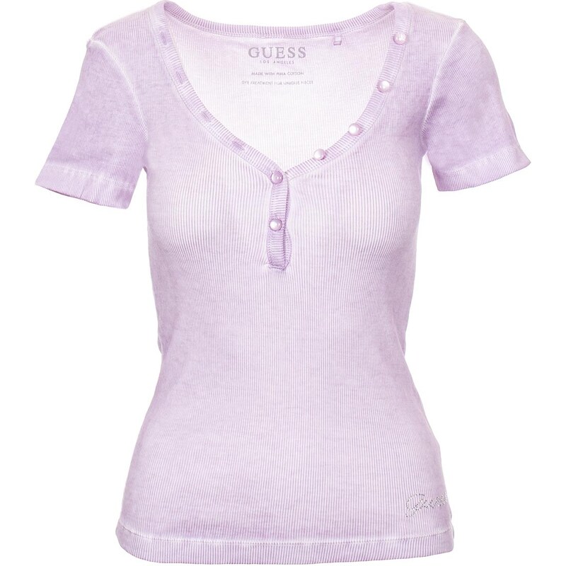 Guess dámské tričko Miranda s logem z Kamínků fialové