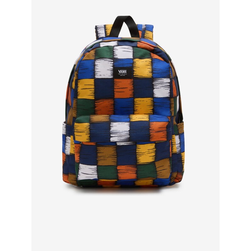 Žluto-modrý kostkovaný batoh VANS Old Skool H2O Backpack - Pánské