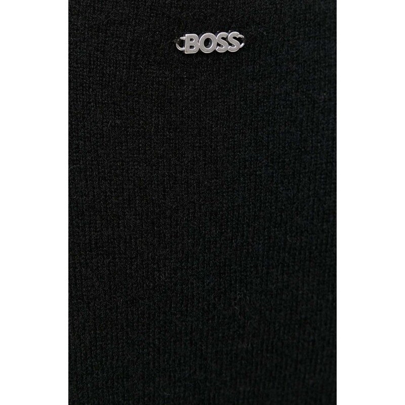 Kašmírový svetr BOSS x FTC černá barva, lehký