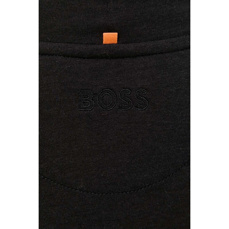 Tričko s dlouhým rukávem Boss Orange BOSS ORANGE černá barva, s golfem