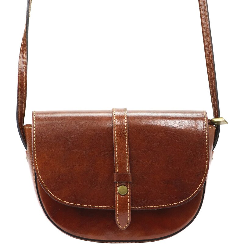 Kožená crossbody kabelka Gregorio 119 hnědá