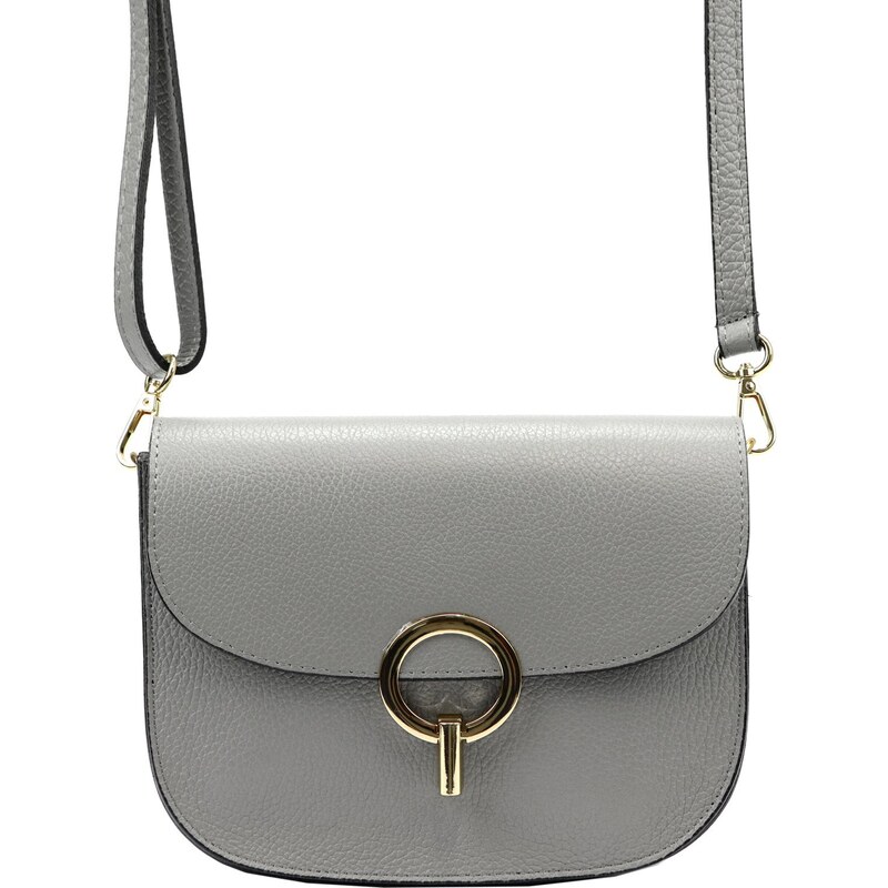 Kožená crossbody kabelka Luka 20-044 šedá