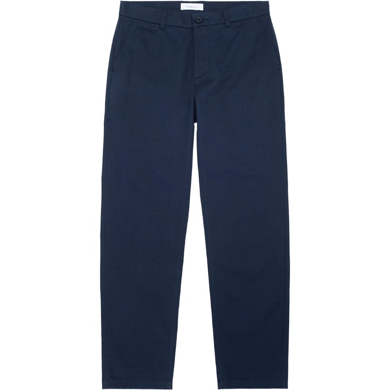 KnowledgeCotton Apparel Chino kalhoty Chuk tmavě modrá