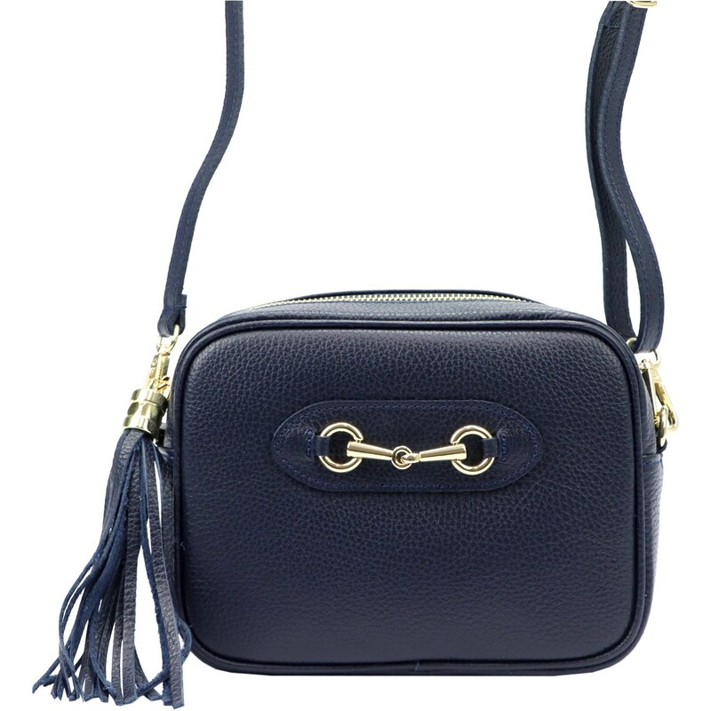 Kožená crossbody kabelka Luka 20-040 modrá 84782820