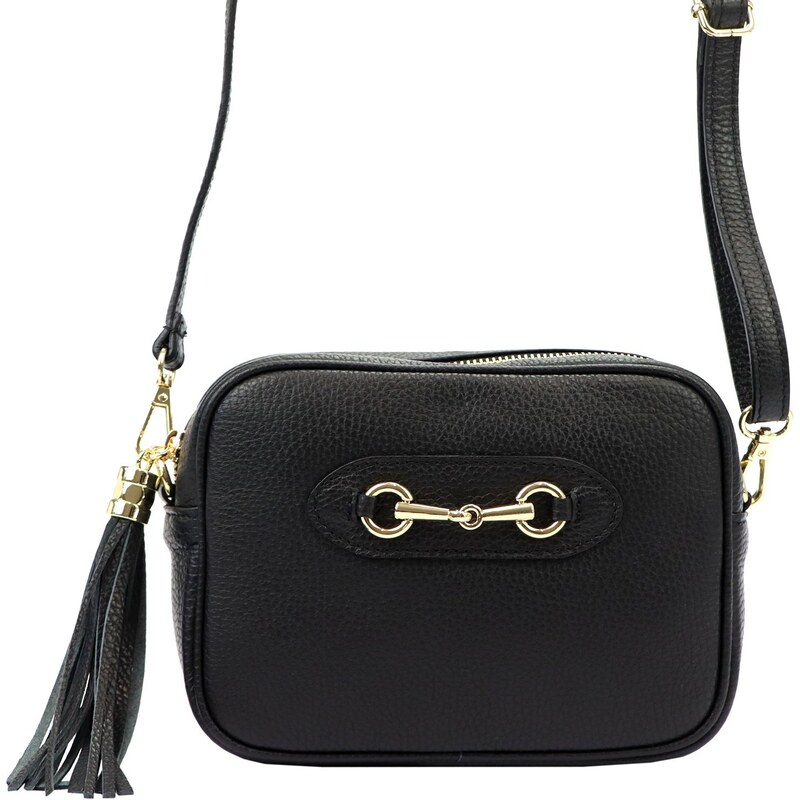 Kožená crossbody kabelka Luka 20-040 černá 84782819