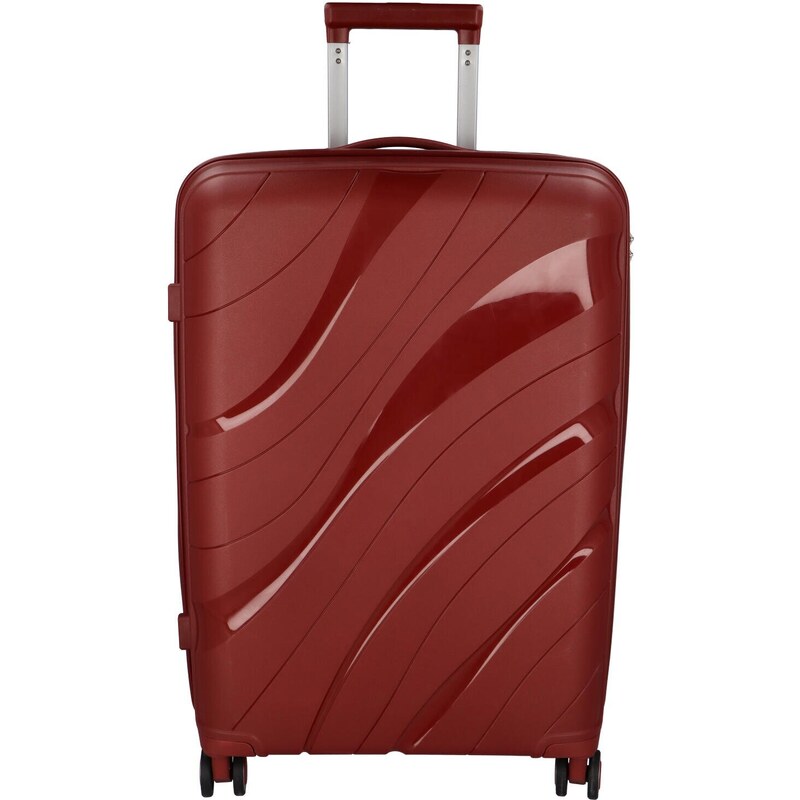 ORMI Cestovní plastový kufr Voyex velikosti M, vínový