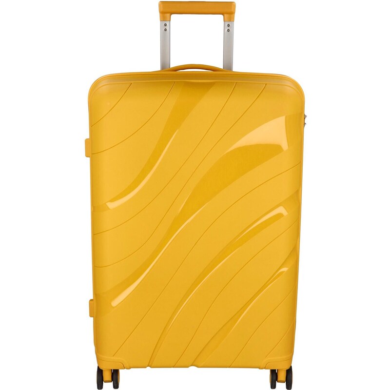 ORMI Cestovní plastový kufr Voyex velikosti S, žlutý