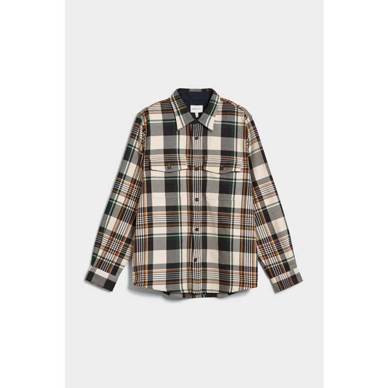 KOŠILE GANT HEAVY TWILL CHECK OVERSHIRT bílá S