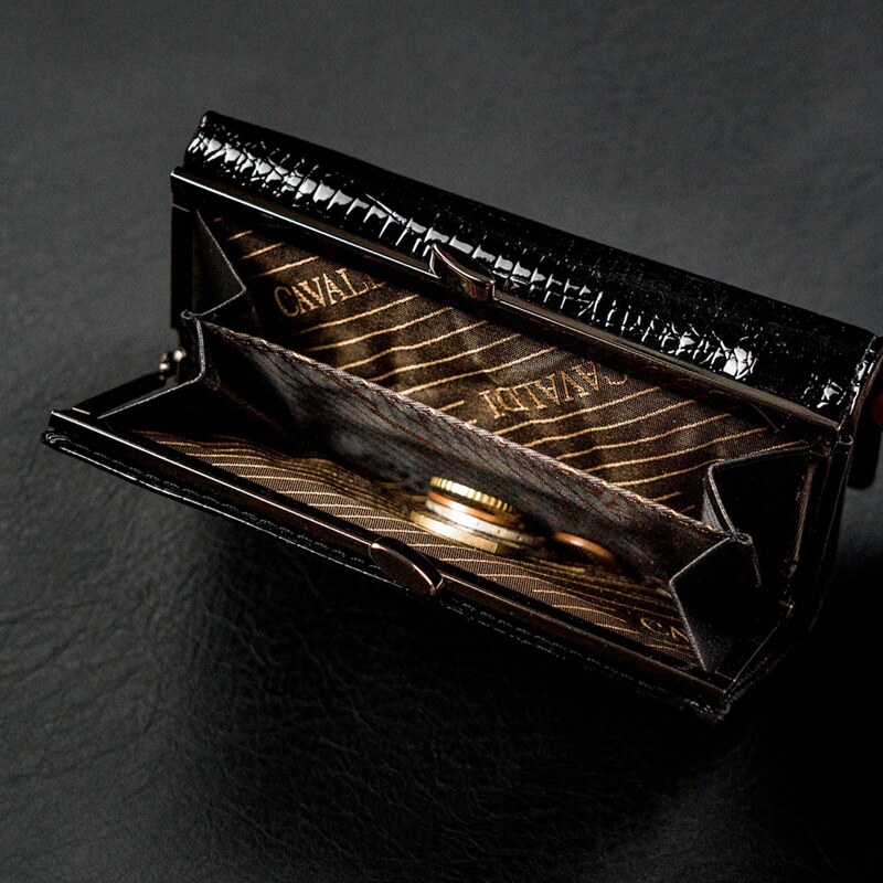 Dámská kožená peněženka Cavaldi H23-1-RS9 černá