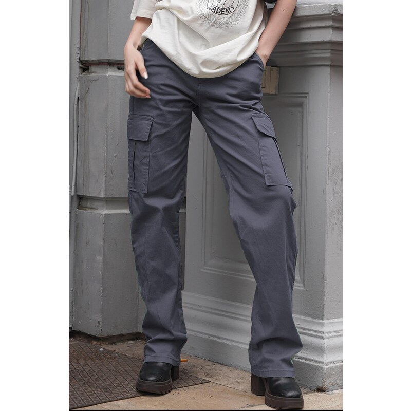 Madmext Smoked Pocket Detailed Cargo Pants