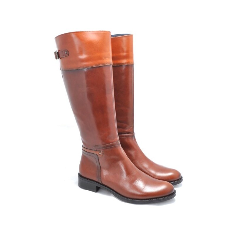 Dokonale elegantní kožené kozačky Dorking D7687-SRSR hnědá 84855537
