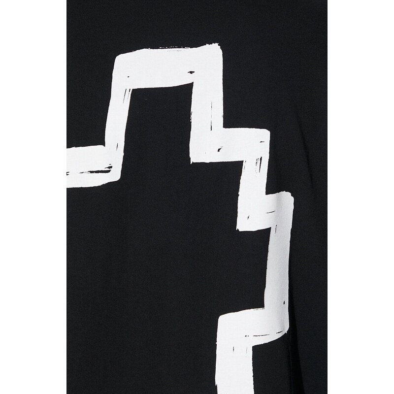 Bavlněné tričko Marcelo Burlon Tempera Cross černá barva, s potiskem