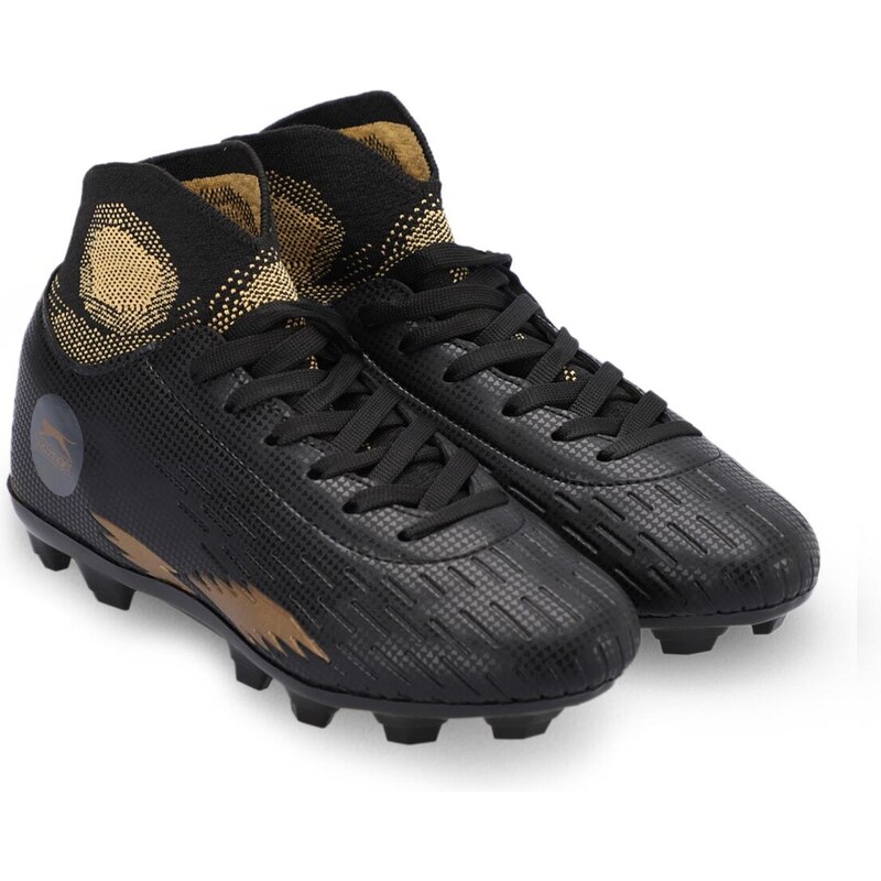 Slazenger Hadas Krp Boys Football Soccer Shoes Black / Yellow