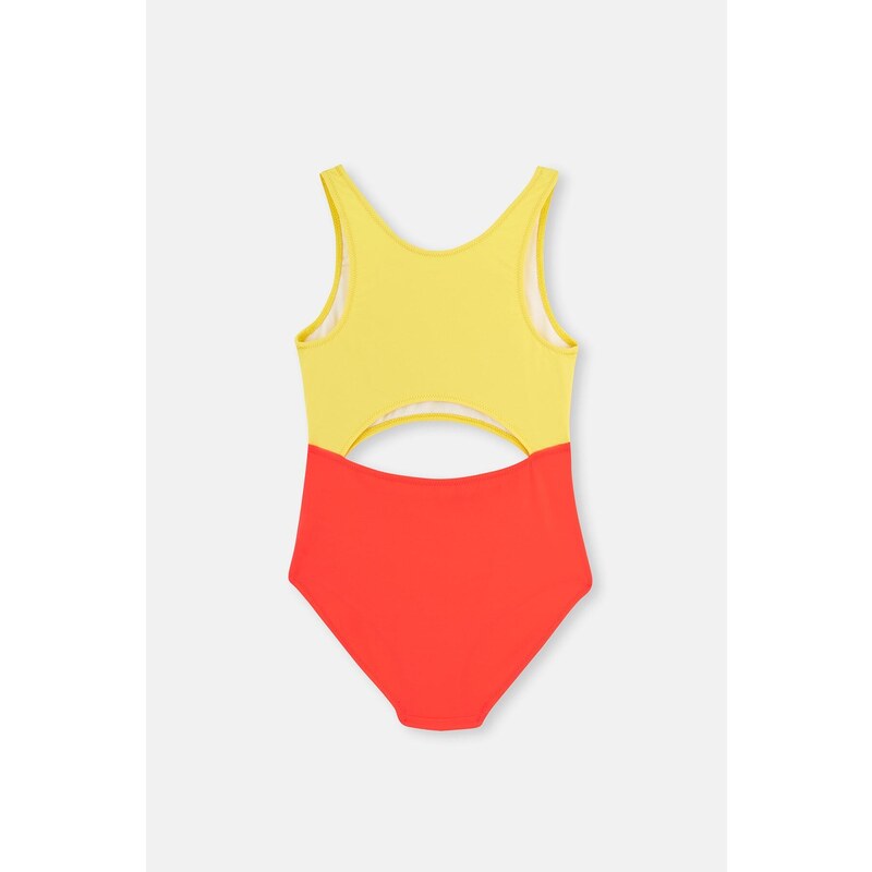 Dagi Yellow - Fuchsia One Piece Swimsuit